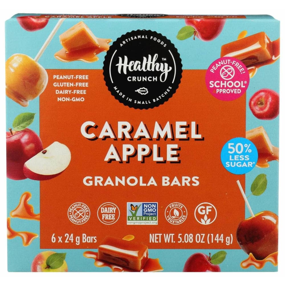 HEALTHY CRUNCH Grocery > Snacks > Cookies > Bars Granola & Snack HEALTHY CRUNCH: Bar Granola Caramel Apple, 5.08 oz