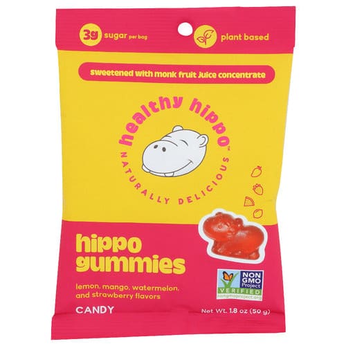 HEALTHY HIPPO: Candy Hippo Gummies 1.8 OZ (Pack of 5) - Grocery > Chocolate Desserts and Sweets > Candy - HEALTHY HIPPO