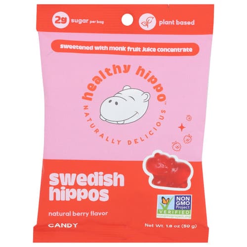 HEALTHY HIPPO: Candy Swedish Hippo 1.8 OZ (Pack of 5) - Grocery > Chocolate Desserts and Sweets > Candy - HEALTHY HIPPO