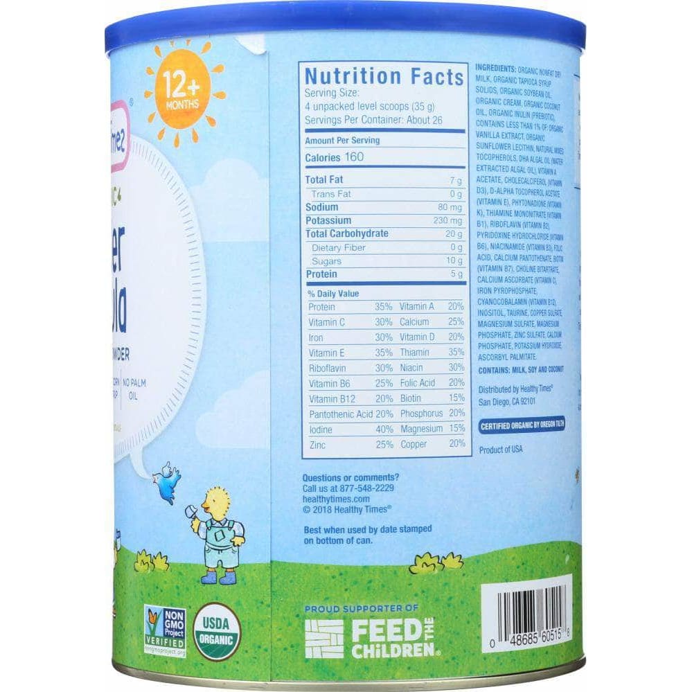 Healthy Times Healthy Times Milk Toddler Organic, 31.7 oz