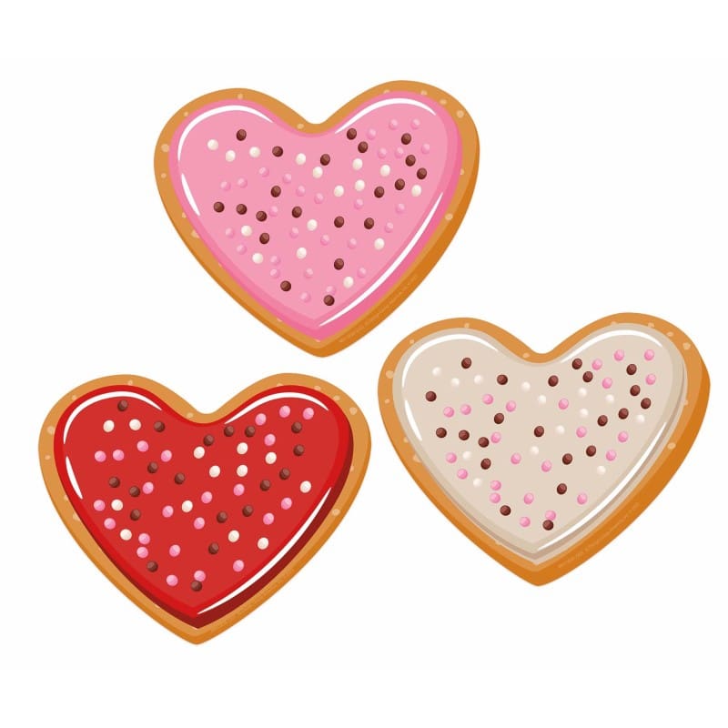 Heart Cookiespaper Cut Outs (Pack of 10) - Accents - Eureka