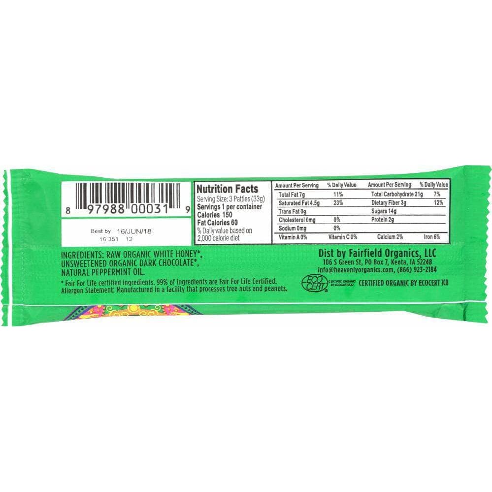 Heavenly Organics Heavenly Organics Honey Patties Chocolate Mint, 1.2 oz