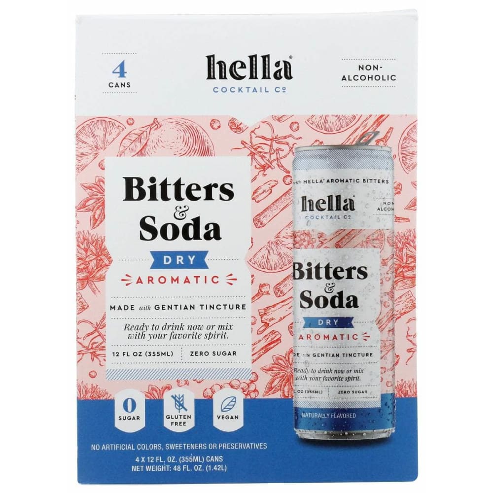 HELLA COCKTAIL Hella Cocktail Bitters Dry Aromatic 4Pk, 48 Fo