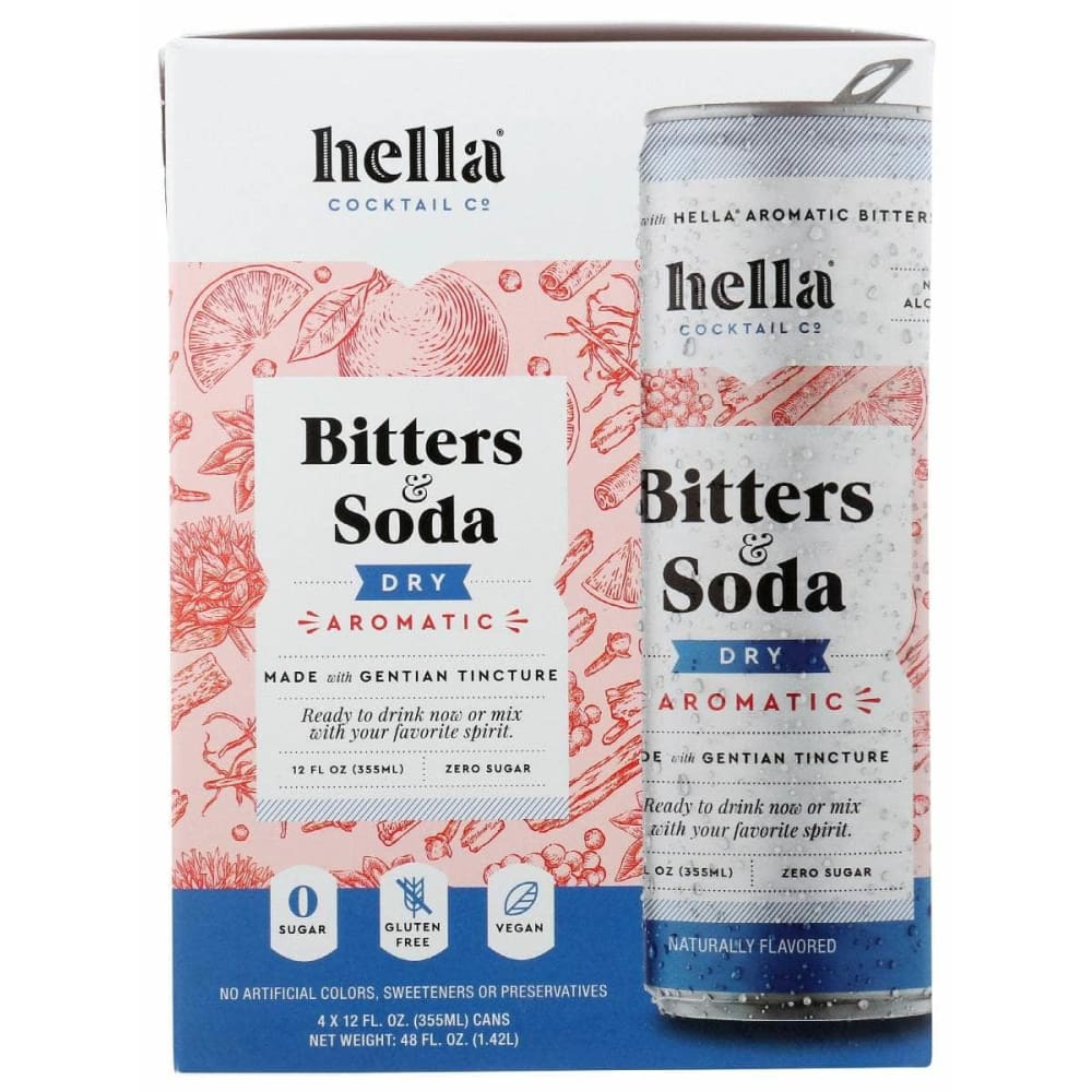 HELLA COCKTAIL Hella Cocktail Bitters Dry Aromatic 4Pk, 48 Fo