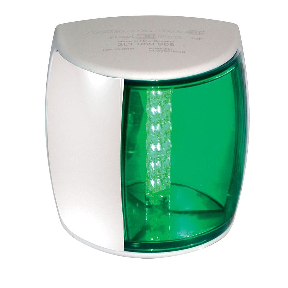 Hella Marine NaviLED PRO Starboard Navigation Lamp - 2nm - Green Lens/ White Housing - Lighting | Navigation Lights - Hella Marine