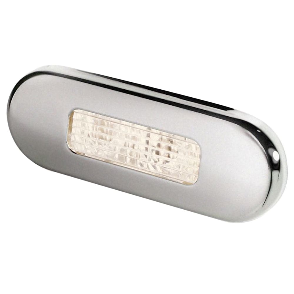 Hella Marine Surface Mount Oblong LED Courtesy Lamp - Warm White LED - Stainless Steel Bezel - Lighting | Interior / Courtesy Light - Hella