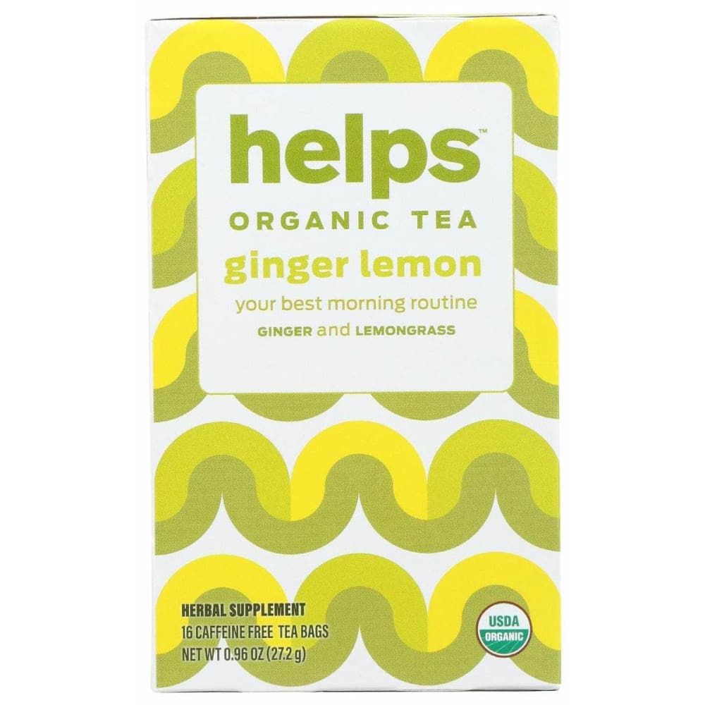 HELPS Grocery > Beverages > Coffee, Tea & Hot Cocoa HELPS: Organic Tea Ginger Lemon, 16 bg