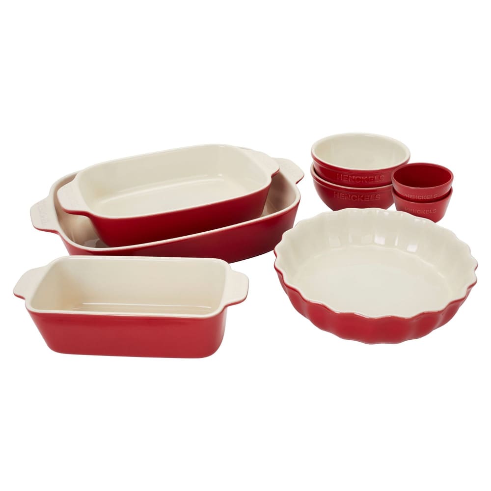 Henckels Ceramic Mixed Baking Dish 8-Piece Set Red - Henckels