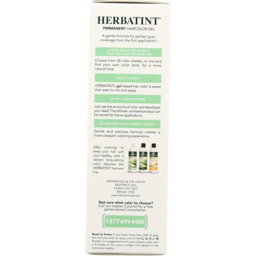 HERBATINT Herbatint Permanent Hair Color Gel 6D Dark Golden Blonde, 4.56 Oz