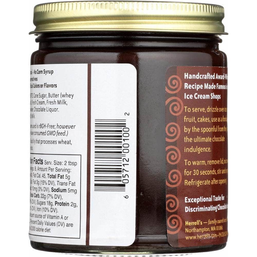 Herrells Herrells Hot Fudge Sauce Sauce Original, 10 oz