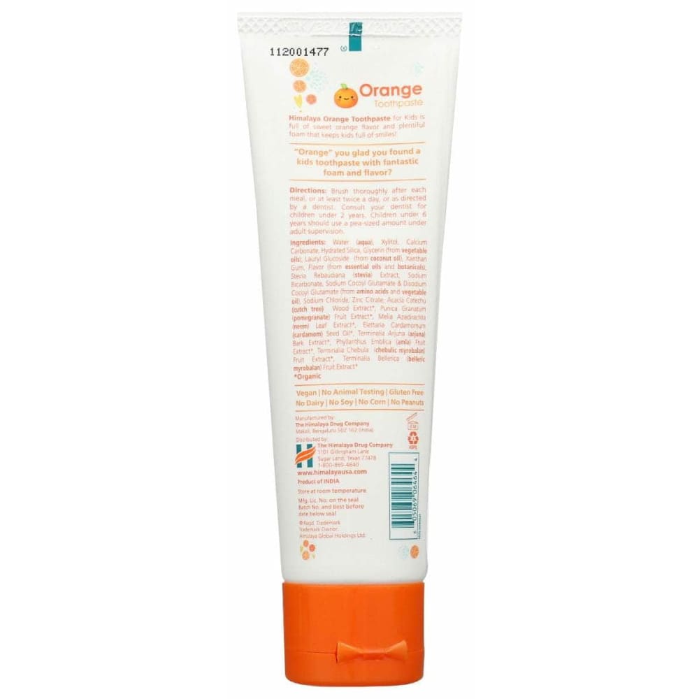 HIMALAYA HERBAL HEALTHCARE Beauty & Body Care > Oral Care > Toothpastes & Toothpowders HIMALAYA HERBAL HEALTHCARE: Orange Kids Toothpaste, 4 oz