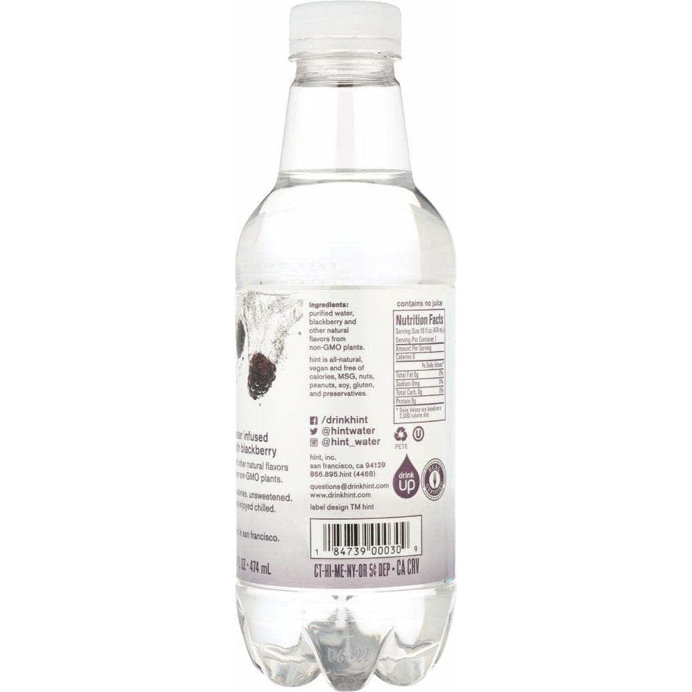 Hint Hint Premium Essence Blackberry Water, 16 Oz