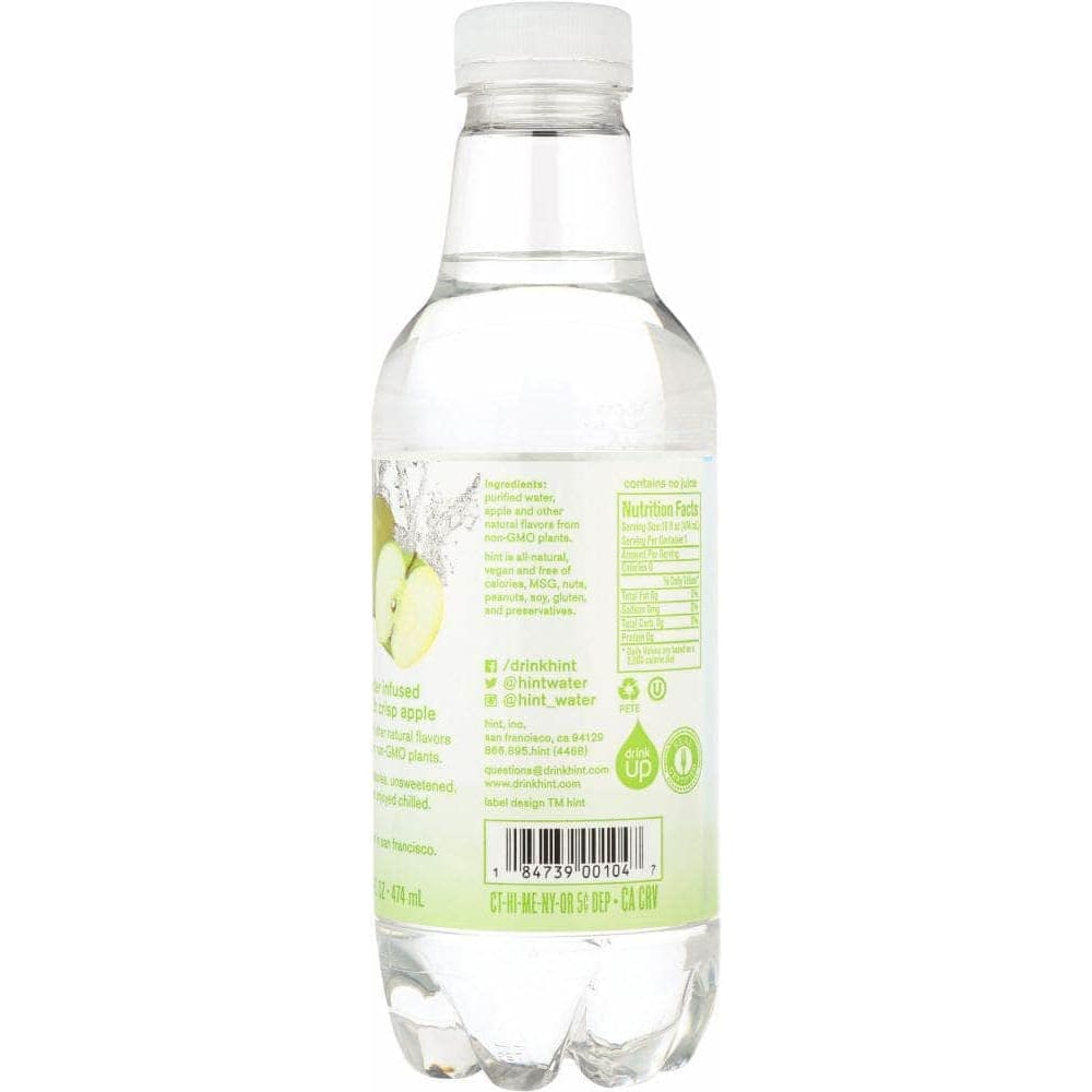 Hint Hint Unsweet Essence Water Crisp Apple, 16 oz