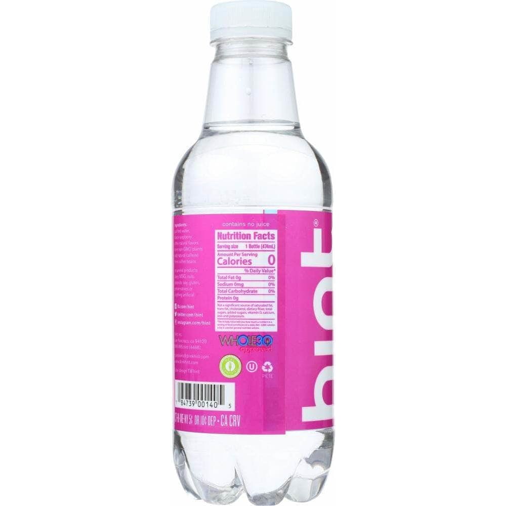 Hint Hint Water Kick Black Raspberry, 16 oz