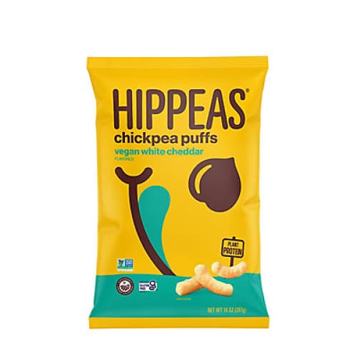 Hippeas Chickpea Cheddar Puffs 14 oz. - Home/Grocery/Snacks/Chips/ - Hippeas