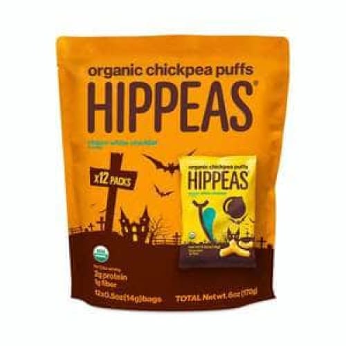 HIPPEAS HIPPEAS Vegan White Cheddar Puff Halloween, 6 oz