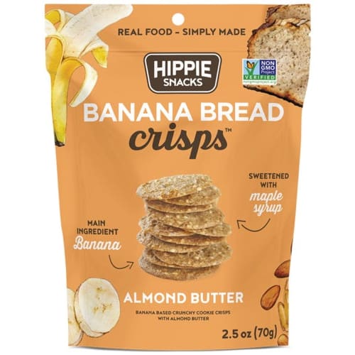 HIPPIE SNACKS: Almond Butter Banana Bread Crisps 2.5 oz (Pack of 5) - Crispbreads & Toasts - HIPPIE SNACKS