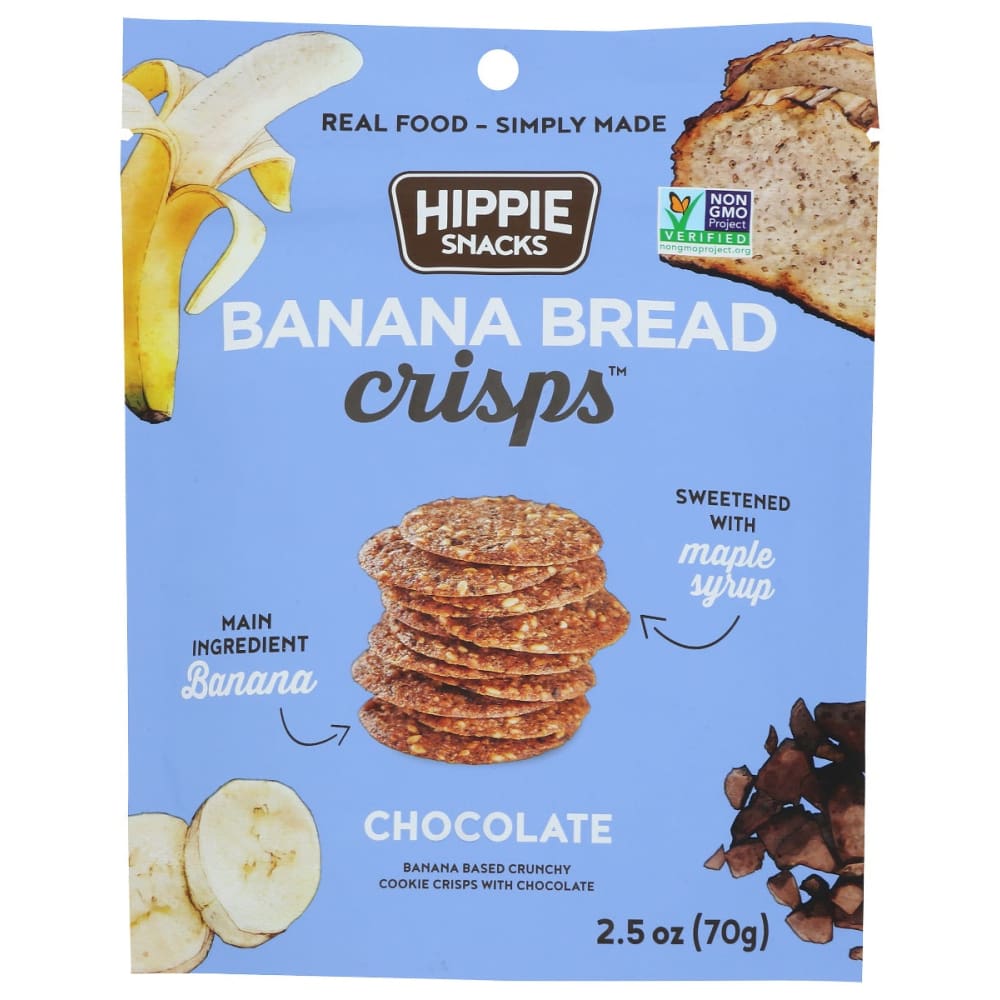 HIPPIE SNACKS: Chocolate Banana Bread Crisps 2.5 oz (Pack of 5) - Crispbreads & Toasts - HIPPIE SNACKS