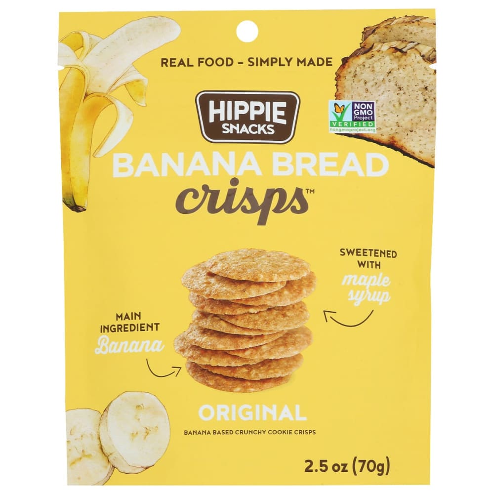 HIPPIE SNACKS: Original Banana Bread Crisps 2.5 oz (Pack of 5) - Crispbreads & Toasts - HIPPIE SNACKS