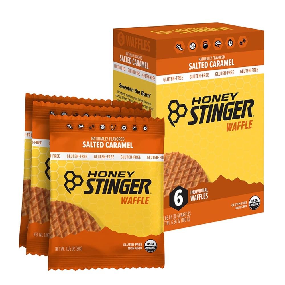 HONEY STINGER: Salted Caramel Waffle 6Count 6.36 oz (Pack of 2) - Grocery > Beverages > Coffee Tea & Hot Cocoa - HONEY STINGER