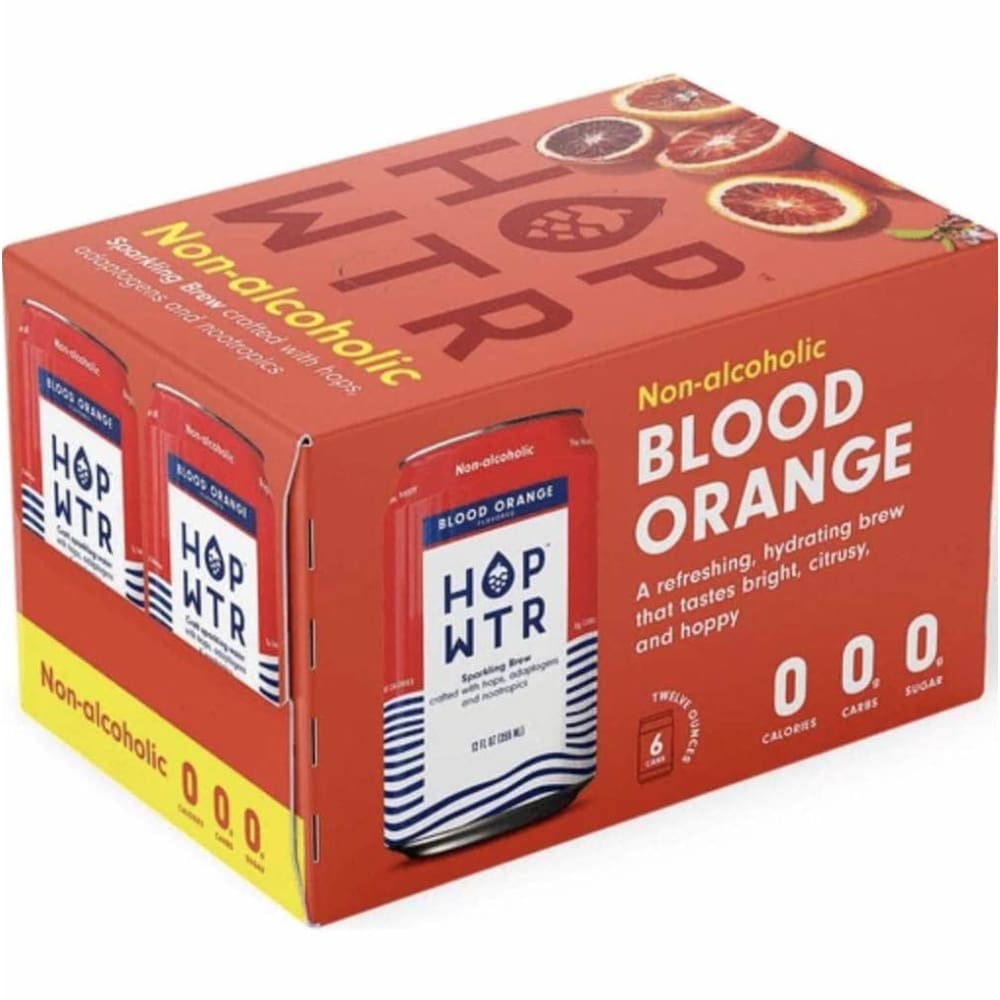 HOP WTR Grocery > Beverages > Water > Sparkling Water HOP WTR: Wtr Blood Orange 6 Pk, 72 fo