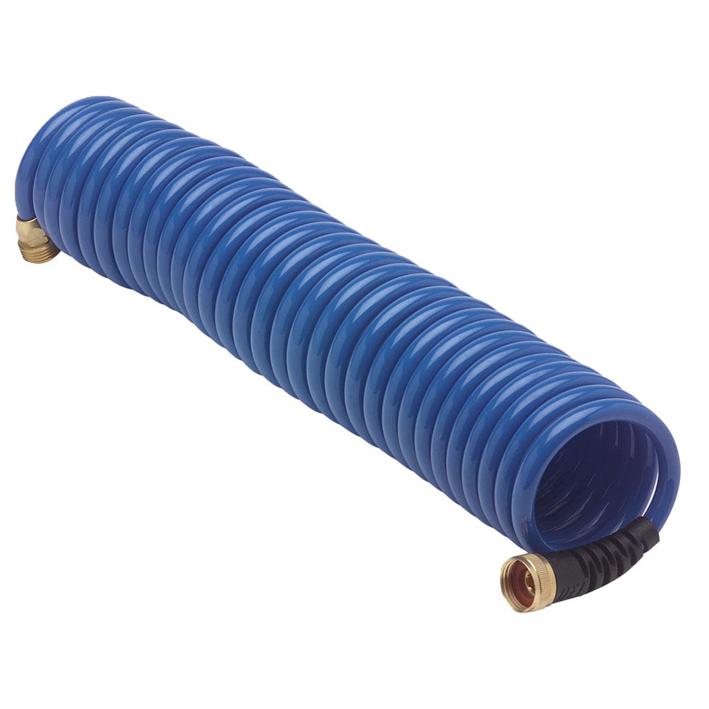 HoseCoil Blue Hose w/ Flex Relief - 25’ - Boat Outfitting | Cleaning,Boat Outfitting | Deck / Galley - HoseCoil