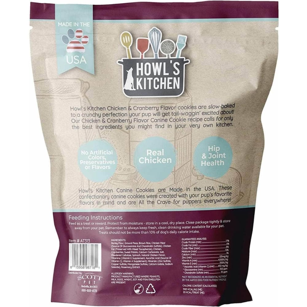 HOWLS KITCHEN Pet > Dog > Dog Food HOWLS KITCHEN: Canine Cookies Antioxidant Formula, 10 oz