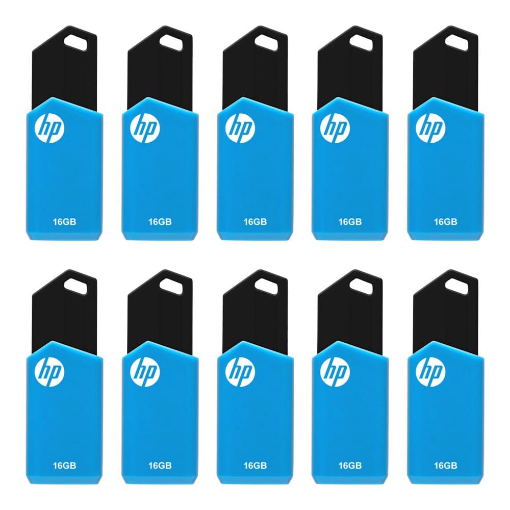 HP 16GB v150w USB 2.0 Flash Drive 10 Pack - Hard Drives & Storage - ShelHealth