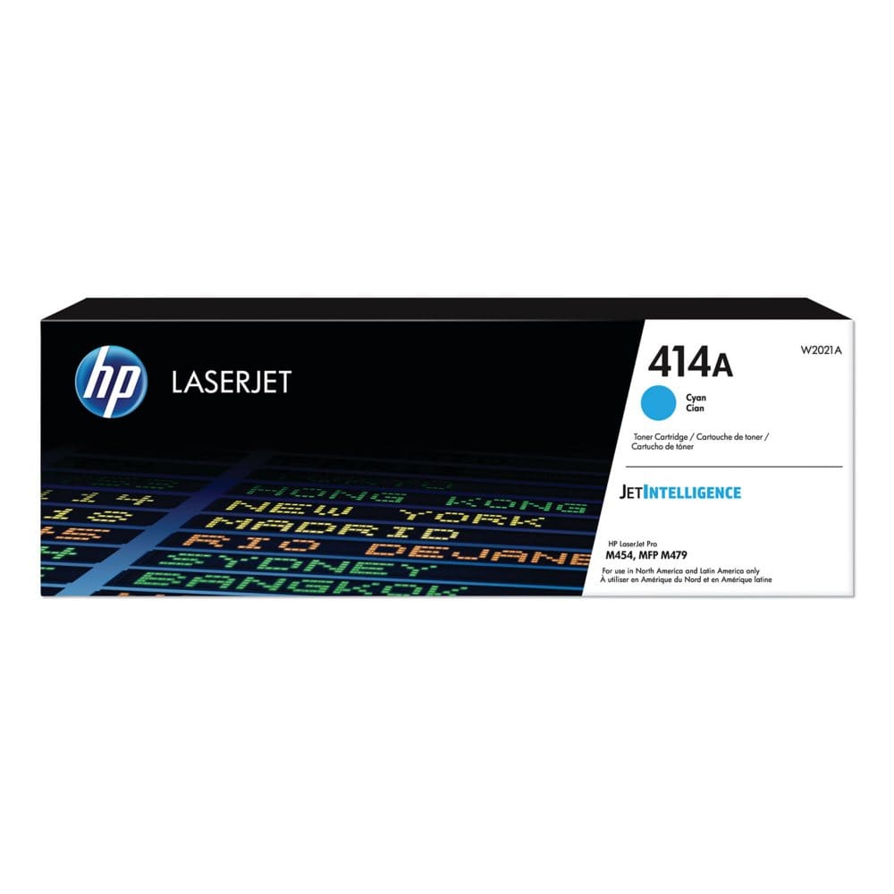 HP 414A Cyan Original LaserJet Toner Cartridge - Laser Printer Supplies - HP