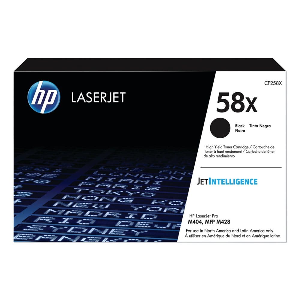 HP 58X High-Yield Black Original LaserJet Toner Cartridge - Laser Printer Supplies - HP