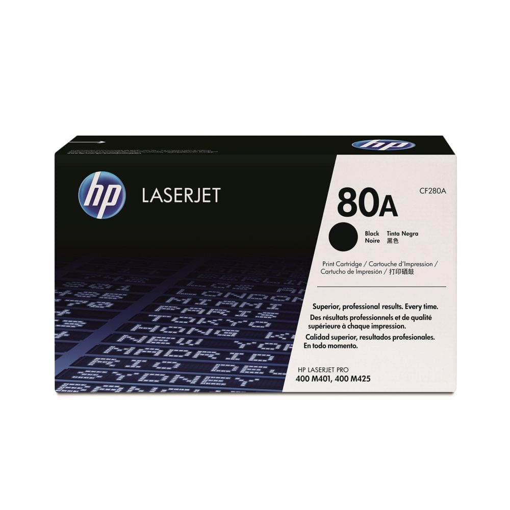 HP 80A Original Laser Jet Toner Cartridge Black - 2,700 Yield - Laser Printer Supplies - HP