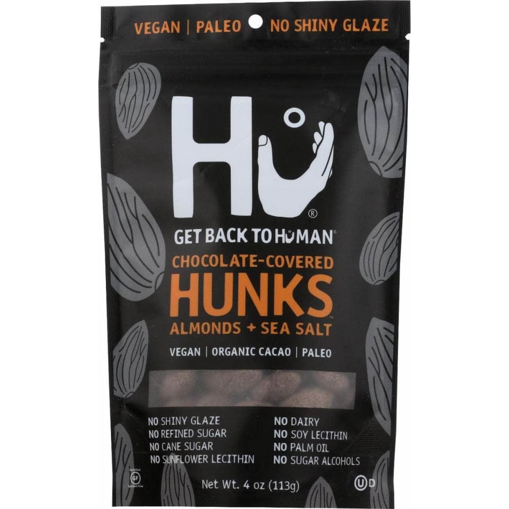 Hu Hu Chocolate Covered Hunks Almonds and Sea Salt, 4 oz
