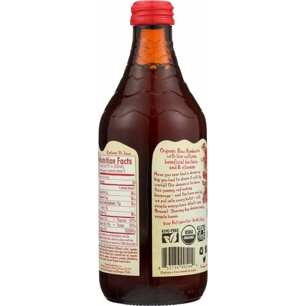 Humm Strawberry Lemonade Kombucha 14 fl oz - Humm Kombucha