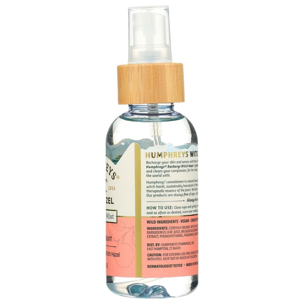 HUMPHREYS: Mist Witch Hzel Grapefrui 3 oz - Beauty & Body Care > Skin Care > Facial Mists & Toners & Astringents - Humphreys