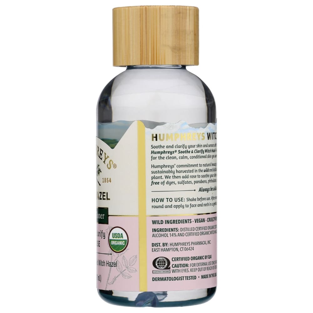 HUMPHREYS: Toner Witch Hazel Rose 3 oz - Beauty & Body Care > Skin Care > Facial Mists & Toners & Astringents - Humphreys