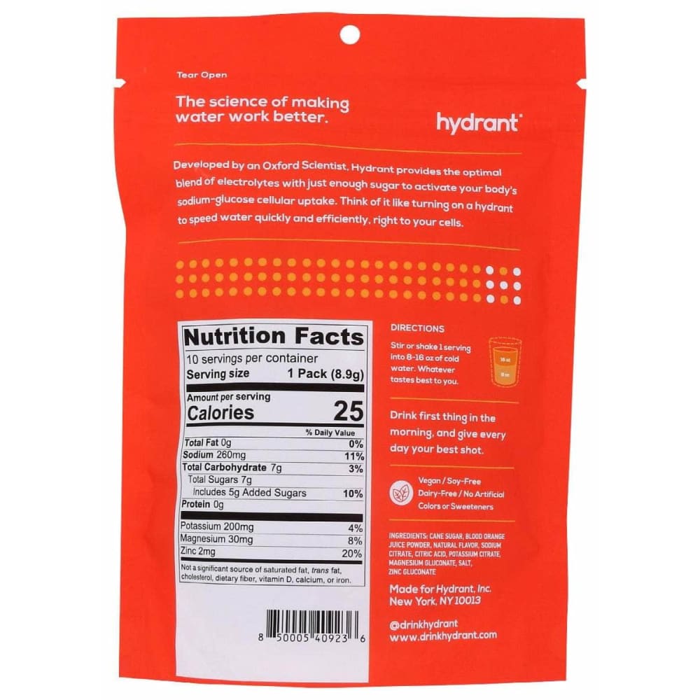 HYDRANT Hydrant Rapid Hydration Mix Blood Orange, 10 Ea