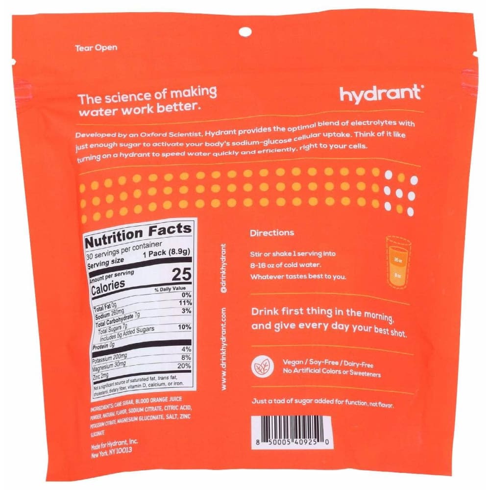 HYDRANT Hydrant Rapid Hydration Mix Blood Orange, 30 Ea