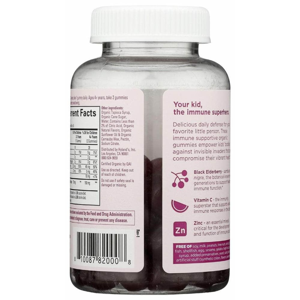 HYLAND Vitamins & Supplements > Food Supplements HYLAND: Kids Organic Elderberry Plus Gummies, 48 pc