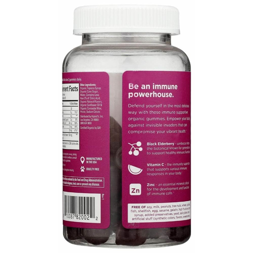 HYLAND Vitamins & Supplements > Food Supplements HYLAND: Organic Elderberry Plus Gummies, 60 pc