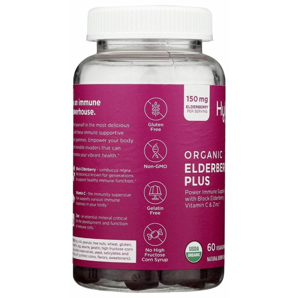 HYLAND Vitamins & Supplements > Food Supplements HYLAND: Organic Elderberry Plus Gummies, 60 pc