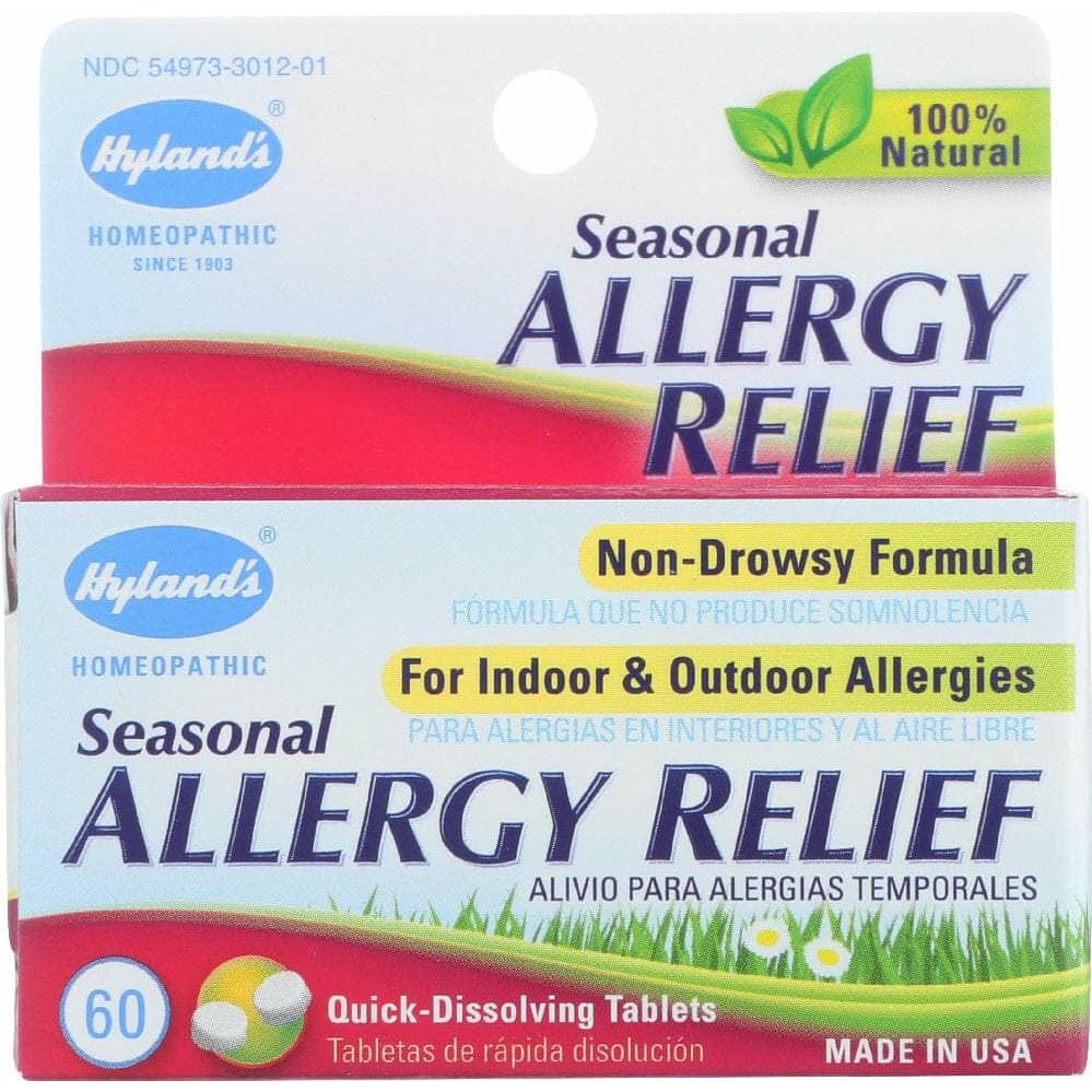 Hylands Hyland's 100% Natural Homeopathic Seasonal Allergy Relief, 60 tablets