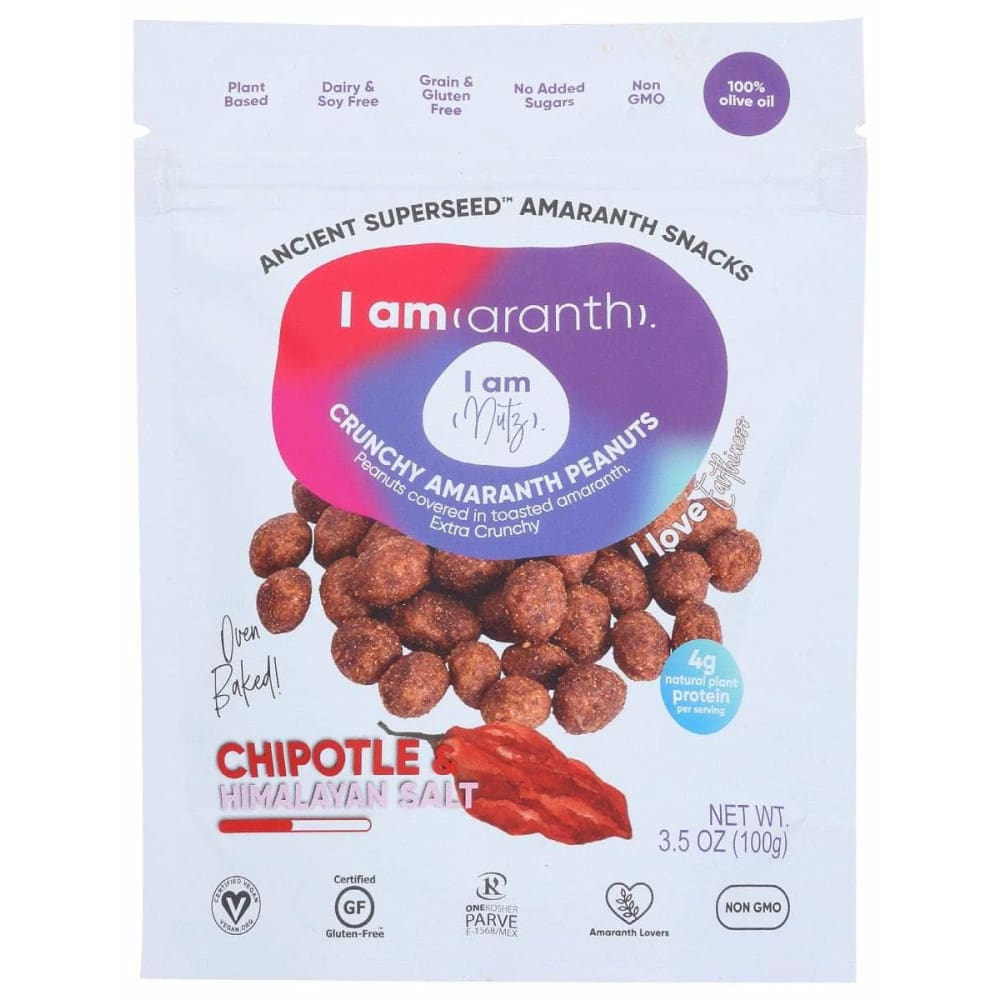 I AMARANTH Grocery > Snacks > Nuts I AMARANTH: Chipotle Plus Himalayan Salt Peanuts, 3.5 oz