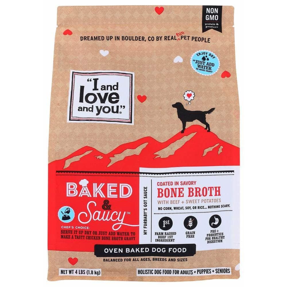 I&Love&You I And Love And You Beef and Sweet Potatoes Bone Broth Dog Food, 4 lb