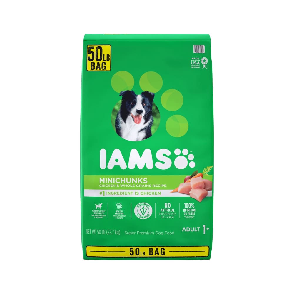 IAMS IAMS Minichunks Adult Dry Dog Food 50 lbs. - Home/Grocery Household & Pet/Pet/Pet Food & Treats/Pet Food/ - IAMS