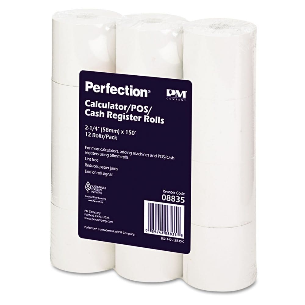 Iconex Impact Bond Paper Rolls 2.25 x 150 ft White 12/Pack (Pack of 2) - Basic Office Supplies - Iconex