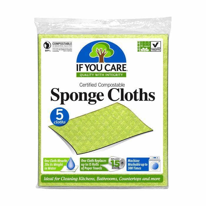 If You Care If You Care Natural Sponge Cloths, 5 pc