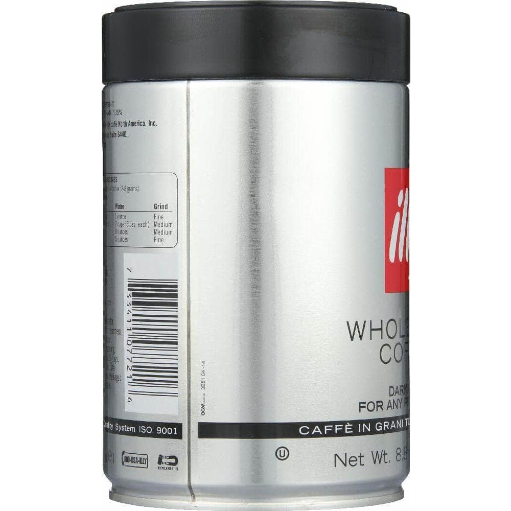 Illy Illycaffe Whole Bean Dark Roast Coffee, 8.8 oz