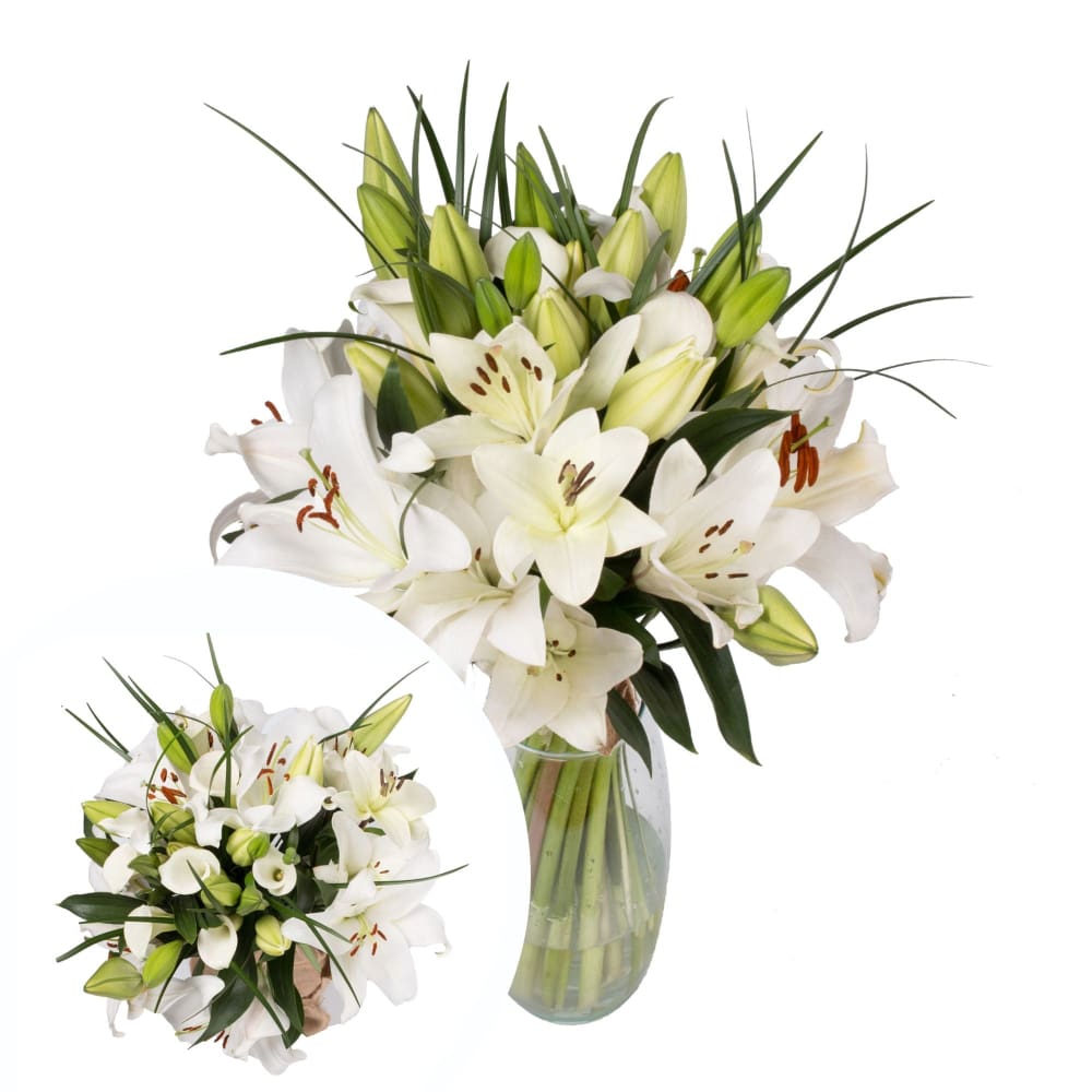 InBloom White Dove Bouquet 19 Stems - InBloom