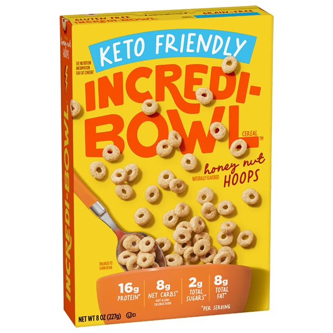 INCREDI-BOWL Grocery > Breakfast > Breakfast Foods INCREDI-BOWL Cereal Honey Nut Hoops, 8 oz