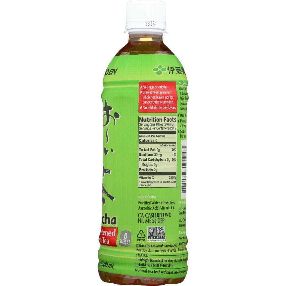 Ito En Ito En Oi Ocha Green Tea Unsweetened, 16.9 oz